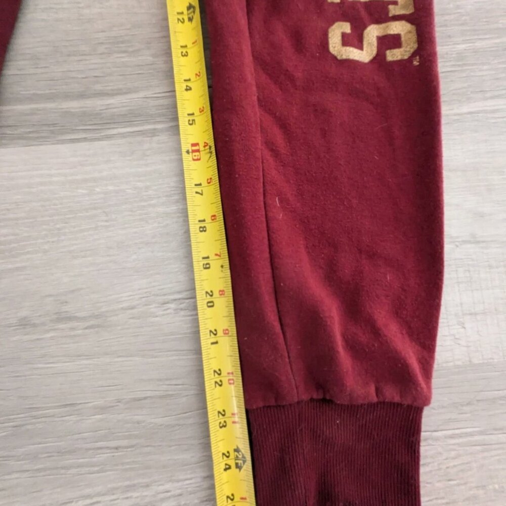 Harry Potter Jogger Womens Medium Maroon Hogwarts Sweatpant Pull On Drawstring - Picture 4 of 5
